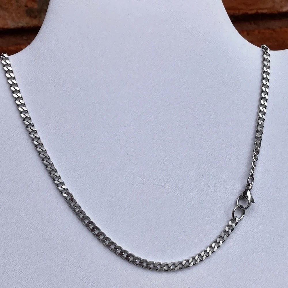 Star of David Curb Link Stainless Steel Necklace